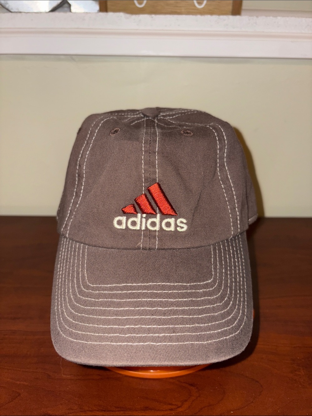 adidas Brown Cap with Orange Logo